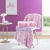 50"x60" Betseys Leopard Reversible Throw Blanket Purple - Betseyville: Soft Faux Fur, Machine Washable - 3 of 4