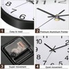 12 Inch Silent Quartz Analog Wall Clock Non Ticking Large Round Easy to Read for Classroom Office School Kitchen Bedroom - 3 of 4