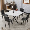 CENGHU Square Dining Table, Mid Century Modern Dining Table for 4-6 Pepole, Coffee Table for Dining Room, Kitchen, Office, Save Space - 3 of 4