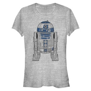 Juniors Womens Star Wars R2-D2 Detailed Droid T-Shirt - 1 of 3