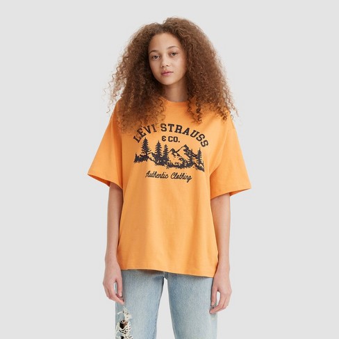 Levi's® Women's Short Sleeve Graphic T-shirt - Golden Nugget Xl : Target