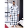 ADR Men's Robe, Plush Fleece Hooded Bathrobe Man, Long Warm Cozy Bath Robe Man - 3 of 4