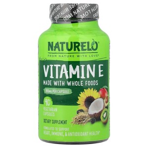 NATURELO Vitamin E, 180 mg, 90 Vegetarian Capsules - 1 of 4