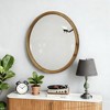 GDFStudio Meigs 23.62" Mid-Century Modern Round Wall Mirror with Wood Frame - 2 of 4