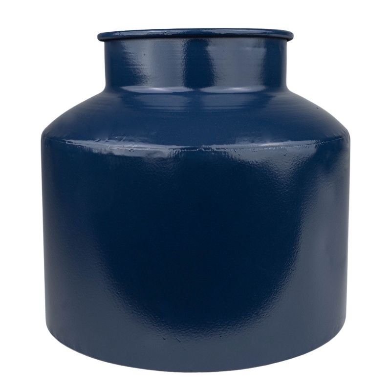 Blue Metal Round Vase - Foreside Home & Garden, 1 of 7