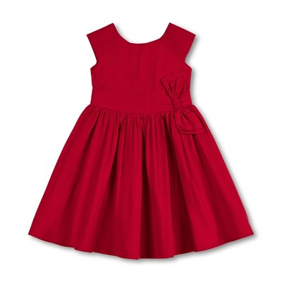 Hope & Henry Girls' Cap Sleeve Party Dress with Bow Sash, Infant