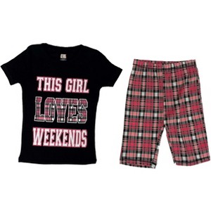 Just Love Pajamas for Girls Snug-Fit Cotton Girls PJ Set Short Sleeve Tee & Shorts - 1 of 1