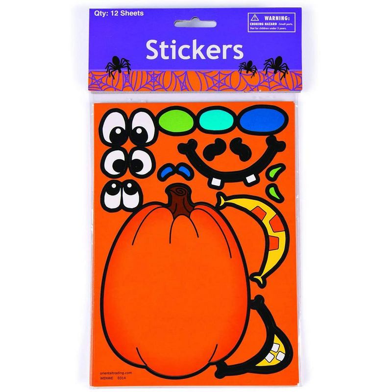 Fun Express Make-A-Pumpkin Clings- Stationery - 12 Pieces, 2 of 4