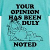 Girls' - Garfield - Your Opinion Has Been Duly Noted Fitted Short Sleeve Graphic T-Shirt - 2 of 4