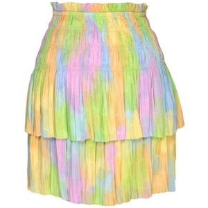 Women's Wo's Cotton Candy Pleated Mini Skirt - current air - 1 of 4