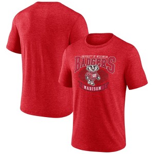 NCAA Wisconsin Badgers Men's Tri-Blend T-Shirt - 1 of 3