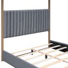 NicBex Queen Size Upholstered Canopy Bed 82.7" L Modern Wooden Bed Frame with Headboard for Bedroom, No Box Spring Required - 4 of 4