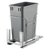 Under-Cabinet Pull-Out Trash and Recycling Bin with Full-Extension Soft-Close Slides, Stainless Steel and Plastic Space-Saving Waste - 2 of 4