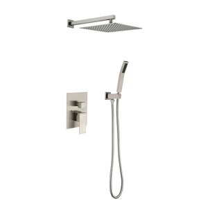 PAGED Shower Head with Handheld Rain Shower System with 12" Shower Head for Bathroom - 1 of 4