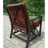 2pk Deep Seating Rocking Chairs with Cushions - Dark Red - Oakland Living: All-Weather Aluminum Rocker Set - 4 of 4