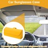 Unique Bargains Universal Car Sunglasses Case Magnetic Storage Box PU 6.69"x1.96" 1 Pcs - 2 of 4