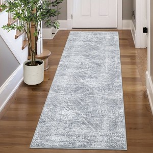 Machine Washable Modern Area Rug Geometric Distressed Non Slip Stain Resistant Non Shedding Pet Friendly Rugs for Living room Bedroom Kitchen - 1 of 4