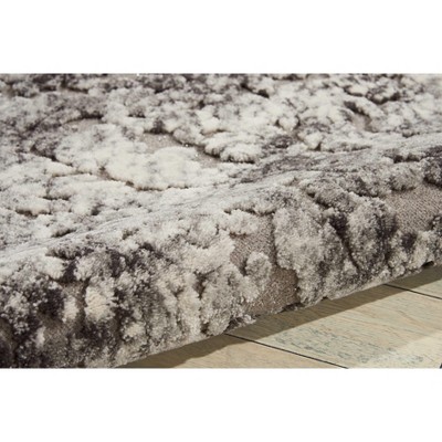 Ash Rectangular Chenille and Synthetic Area Rug 5'3" x 7'3"