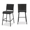 Set of 2 29" Outdoors PE Rattan Armless Barstools,Dark Brown-Christopher Knight Home - 2 of 4