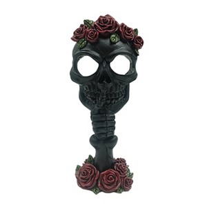 Transpac Multicolor Resin Rose and Skull Bust Sculpture for Halloween Tabletop Decor Unique Gift for Home and Hostess - 1 of 1