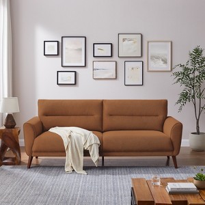 MINIMORE Modern 85''W Bess 3Seater Round Arms Sofa - 1 of 4
