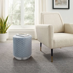 Camber Round Upholstered Ottoman - Linon - 1 of 4
