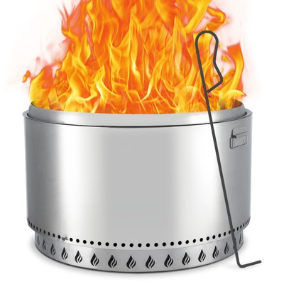 32" Smokeless Fire Pit, Portable 304 Stainless Steel Wood Burning Fireplaces, Outdoor Bonfire Pit for Camping, Bonfires