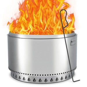 32" Smokeless Fire Pit, Portable 304 Stainless Steel Wood Burning Fireplaces, Outdoor Bonfire Pit for Camping, Bonfires - 1 of 4