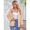 Casual Blazer Jackets for Women Long Sleeve Open Front Button Work Office Suit Jacket with Pockets - 3 of 4