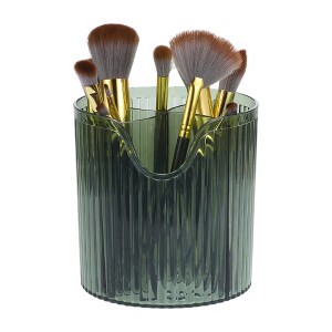 Unique Bargains 4 Slot Makeup Brush Cup Makeup Organizer for Bathroom Countertops 1 Pc - 1 of 4