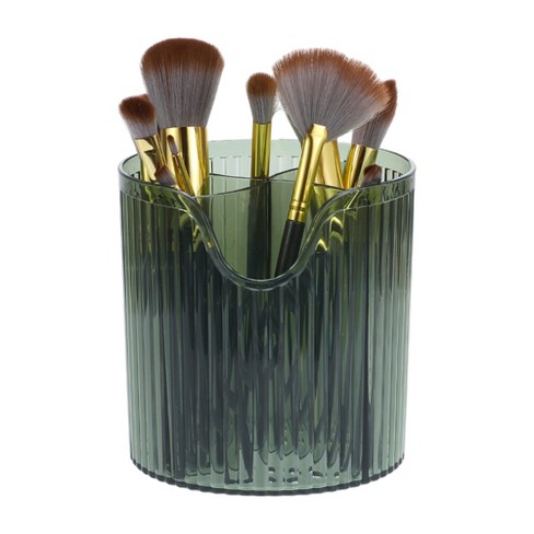 Unique Bargains 4 Slot Makeup Brush Cup Makeup Organizer For Bathroom ...