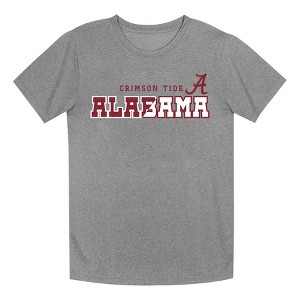 NCAA Alabama Crimson Tide Boys' Gray Heather Poly T-Shirt - 1 of 1