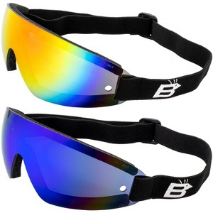 2 Pairs of Birdz Eyewear Wing Safety Goggles with Red Mirror, Blue Lenses - 1 of 4
