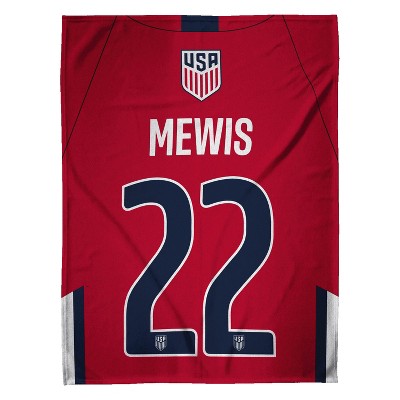 Kristie Mewis Red Fleece Soccer Throw Blanket 60 x 80
