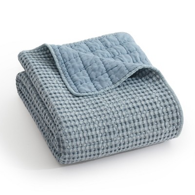 Mills Waffle Chambray Quilted Throw - Levtex Home : Target