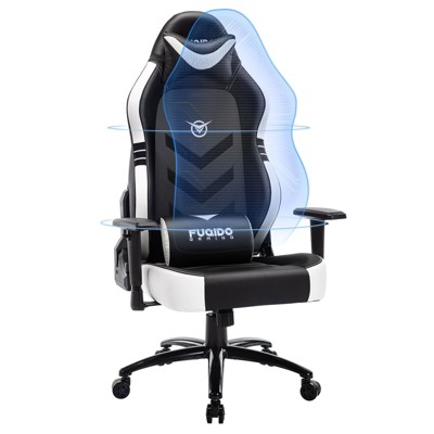 COLAMY Big and Tall Gaming Chair 350lbs-Racing Computer Gamer Chair, Ergonomic High Back PC Chair with Wide Seat, Black with Footrest