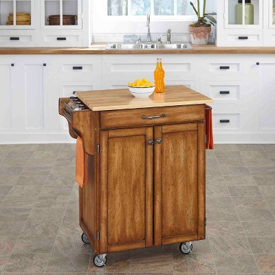 Kitchen Carts And Islands with Wood Top Natural Brown - Home Styles