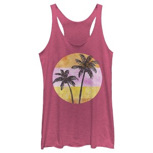 Women's Lost Gods Palms Circle Racerback Tank Top - 1 of 4