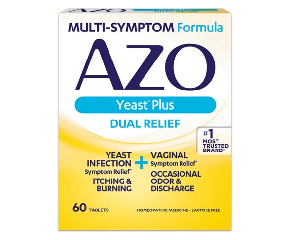 Azo Yeast Plus Dual  Yeast Infection Symptom  s - 60ct