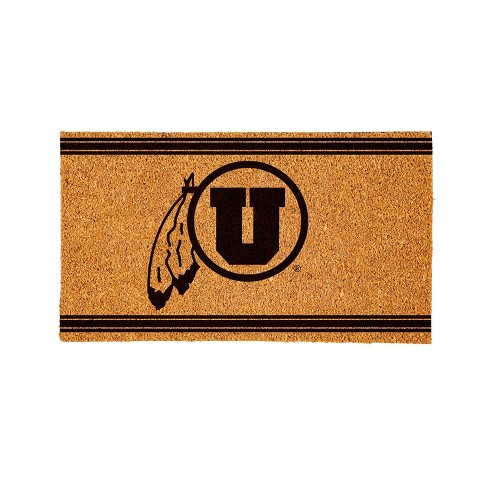 Evergreen University of Utah Logo Natural Coir 28 x 16 Inches Indoor Outdoor Doormat - image 1 of 4