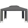 vidaXL Spacious Steel & Fabric Canopy Gazebo in Anthracite and Black - 157.5"x118.1"x107.5" with Vented Roof for Optimum Air Circulation - 2 of 4