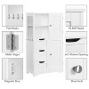 Yaheetech 42" Bathroom Storage Cabinet Floor Cabinet with 3 Drawers, White - 4 of 4