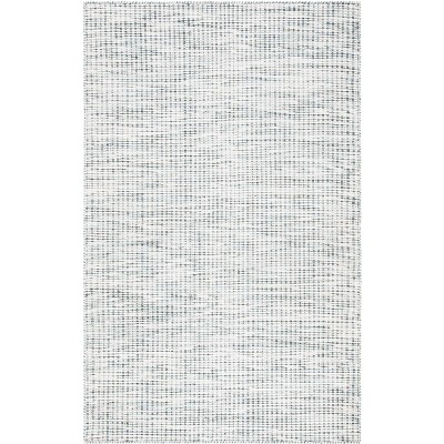 Handmade Gray and Ivory Wool Tufted 4' x 6' Rug