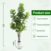 Artificial Fiddle Leaf Fig Tree, Large Faux Plant with Pot, Suitable for Office, Living Room, Bathroom Decoration, and Festivals - 2 of 4