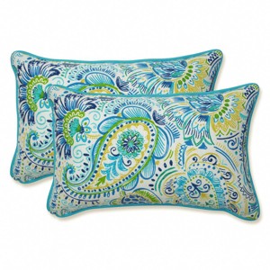 Gilford 2pc Outdoor/Indoor Square Throw Pillows - Pillow Perfect - 1 of 4
