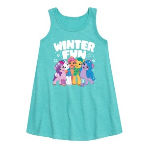Girls' - My Little Pony - Winter Fun Graphic Sleeveless Aline Dress - 1 of 3