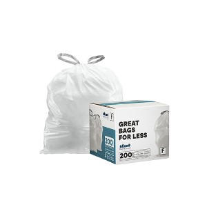 Plasticplace Trash Bags, Compatible with simplehuman Code F (200 Count) - 1 of 4