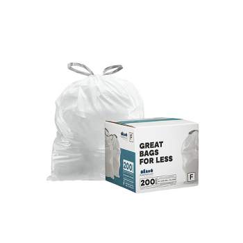 Simplehuman 50-60l 100ct Code P Custom Fit Trash Bags Liner White : Target