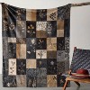 Cozy Plaid Floral Print Flannel Throw Blanket, Versatile All Season Comfort, Perfect Gift Idea, Christmas Gift. - 2 of 4