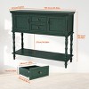 ChicFurnit Decorative Storage Cabinet Retro Console Table with 2 Drawers and 2 Cabinets for Living Room, Green, 46.00"*16.90"*8.30" - 3 of 4